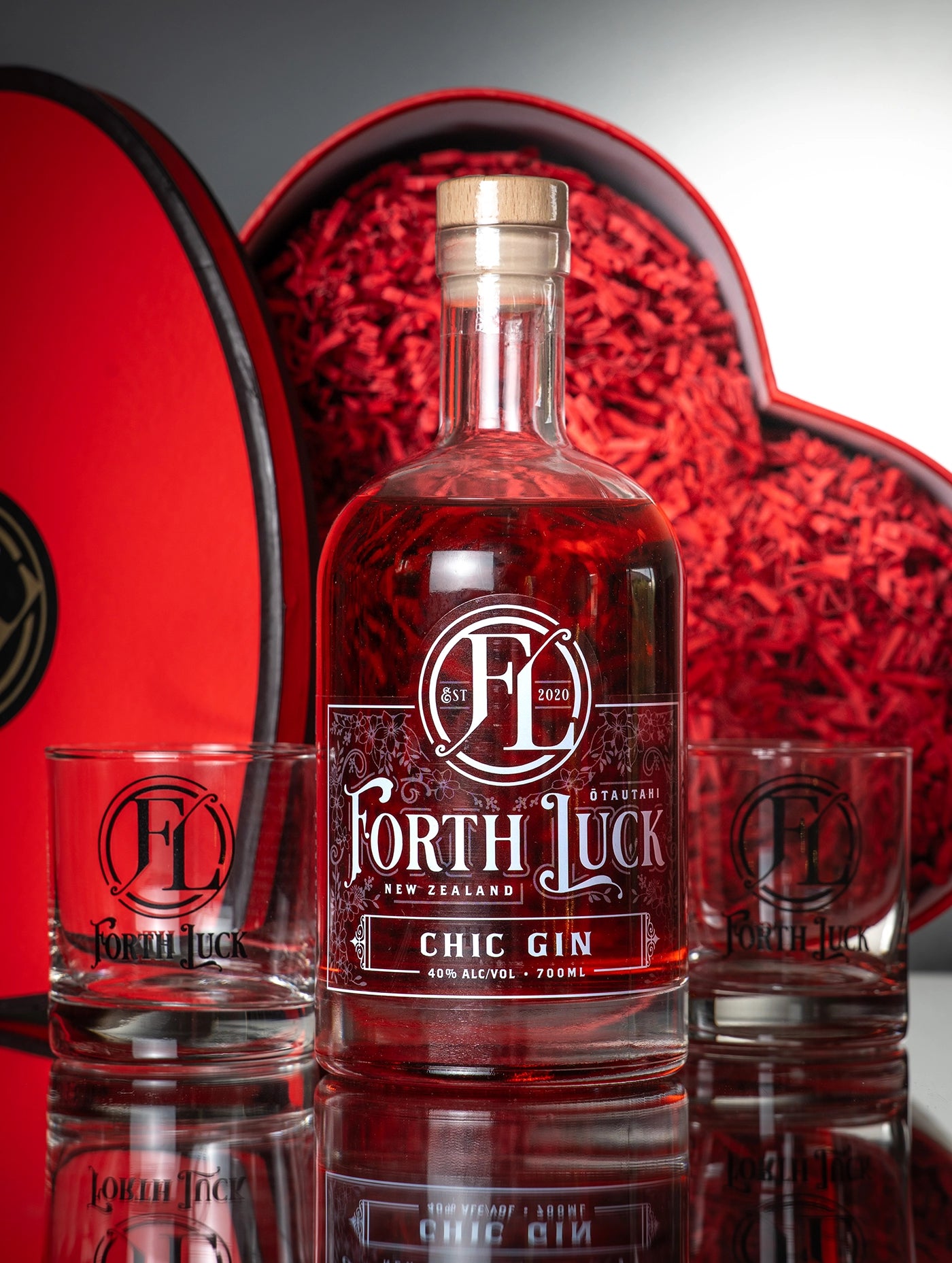 XL Valentines Gift Box 700ml Double Glass
