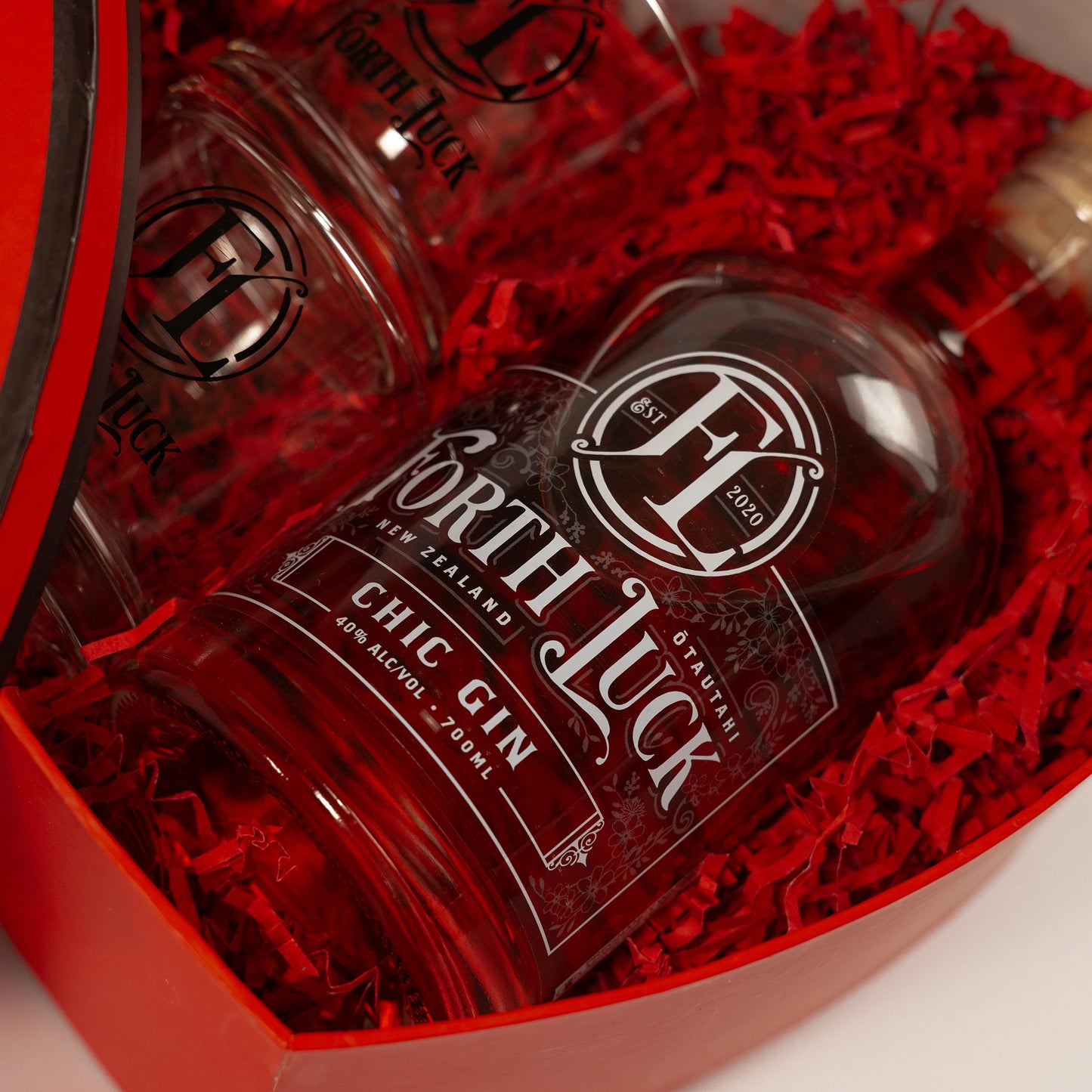XL Valentines Gift Box 700ml Double Glass